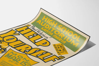 Vintagejuliste Help Yourself - Teatterin retroseinäkoristelu