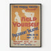 Vintage teatterijuliste Help Yourself seinäkoriste