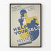 Vintage juliste Help Yourself - Teatterin retroseinäkäsitys sisustukseen
