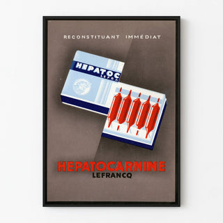 Vintage Juliste Hepatocarnine Lefrancq välittömästi uudelleenrakentava