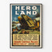 Vintage Hero Land - Historiallinen sotilasnäytös juliste