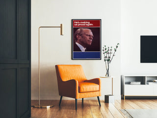 Vintage-juliste johtajasta inspiroivalla sloganikuvalla