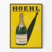 Vintage juliste Sekt Hoehl Extra Trocken -pullosta