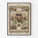 Koristejuliste Rauhanvartijoiden kunniaksi – 1900-luvun vintage-illustraatio