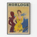 Vintage Juliste Irène Henry -kellotaulu eleganttiin seinäkoristukseen
