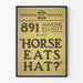 Vintage teatterijuliste "Horse Eats Hat?" 891 Maxine Elliott Theatre