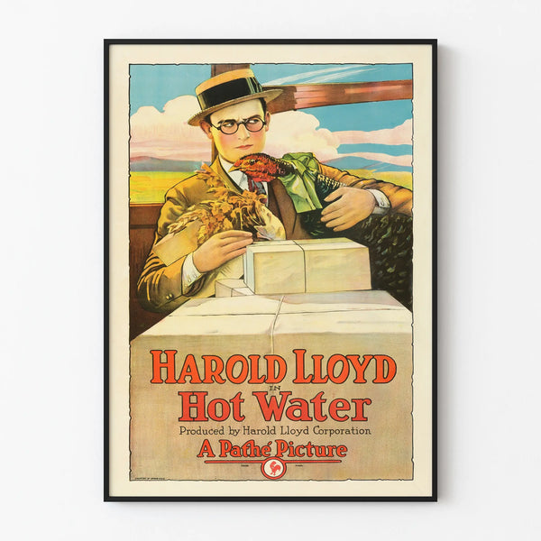 Harold Lloydin vintage juliste elokuvasta Hot Water