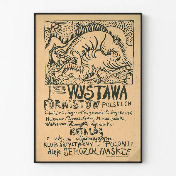 Vanha juliste Polakkien formistien näyttelystä - Vintage-seinäkoriste