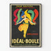 Vintage juliste Idéal-Boule värien elvyttämiseen haalistuneista väreistä