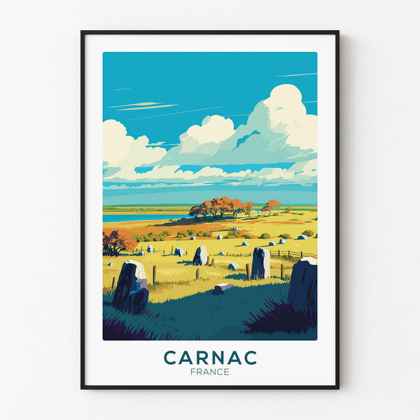 Matkailujuliste - Carnac | Taidetuloste vanhasta julisteesta