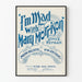 Vintagejuliste I'm Mad with Mary Morrison