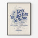 Vintage juliste kukkakuvioinnilla « In Fancy You Are Ever By My Side »