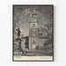 Vintage juliste Independence Hall Philadelphia - Historiallinen seinäkoristelu Artem Legrand