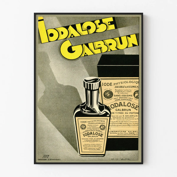 Vintage mainosjuliste Iodalose Galbrun seinäkoriste