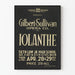 Vintagejuliste Iolanthe - Teatterin seinäkoristelu klassista taidetta