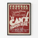 Vintage-teatteri Federal 'It Can't Happen Here' Sinclair Lewis -juliste