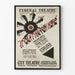 Vintage-teatterin juliste "It Can't Happen Here" Federal Theatre New Jersey
