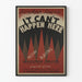 Vintage juliste It Can't Happen Here seinäkoristeluun