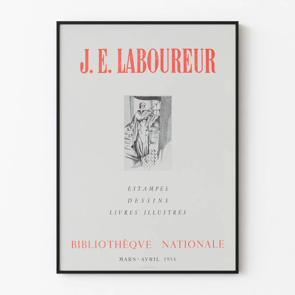 Näyttelyjuliste J.E. Laboureur Kansalliskirjasto 1954