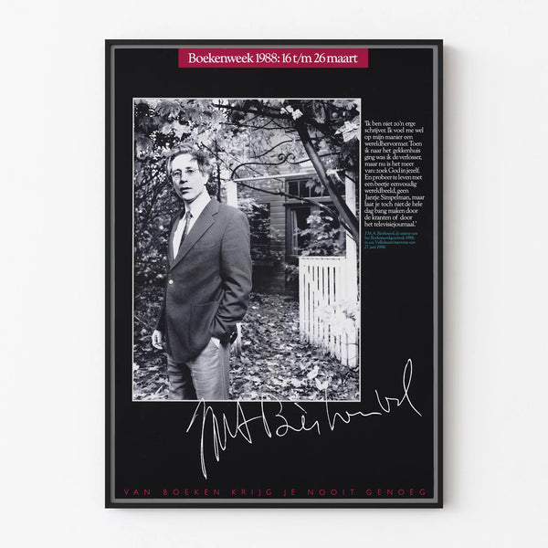 Vintage juliste Boekenweek 1988 J.M.A. Biesheuvel