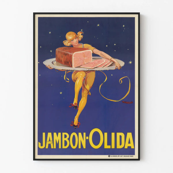 Vintage mainospalkki Olida kinkku