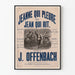 Vintage juliste operetista Jeanne joka itkee ja Jean joka nauraa J. Offenbach