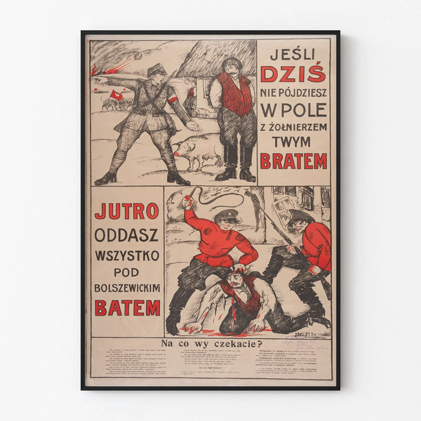 Puolalainen sotilaallinen propagandajuliste – Visuaalinen isänmaallinen viesti