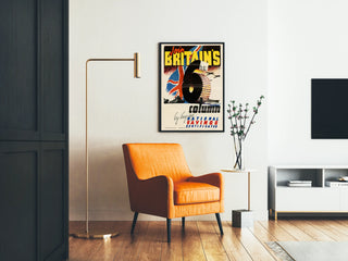 Vintagepatriotinen juliste « Liity Britannian riviin »