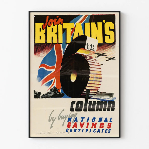 Vintagepatriotinen juliste « Liity Britannian riviin »