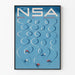 Juliste Art Déco Liity NSA Kansallinen Hiihtoliitto