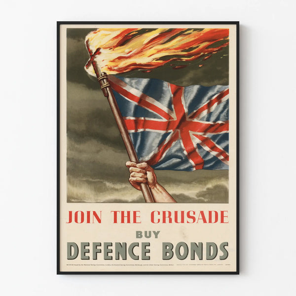 Vintage patriotinen Union Jack - Osta puolustuslainan juliste