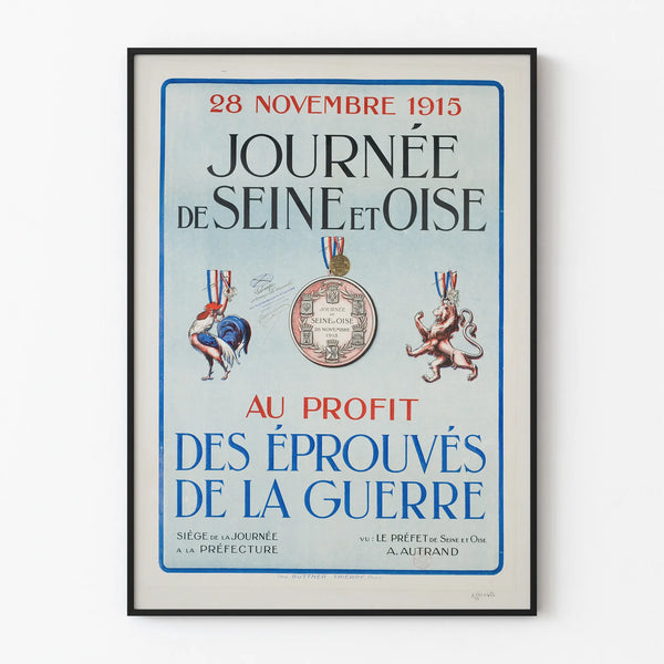 Vanha juliste Seine ja Oise -päivä 1915