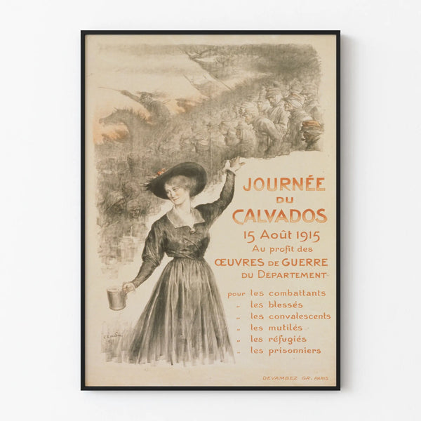Vintage Juliste Calvados-päivä 1915 - Historiallinen seinäkoristelu