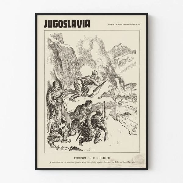 Vintage Jugoslavia Vapaus Korkeuksissa Juliste