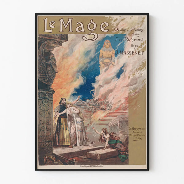 Jules Massenet'n oopperan Le Mage vintagejuliste