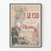 Vintage Juliste Le Cid J. Massenet seinäkoristeluun