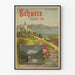 Vintage Jura-Simplon-Bahn Sveitsi Lac Léman - Vintage-seinäkoriste