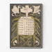 Seinäkalenteri juliste heinäkuu 1896 art nouveau -tyylinen
