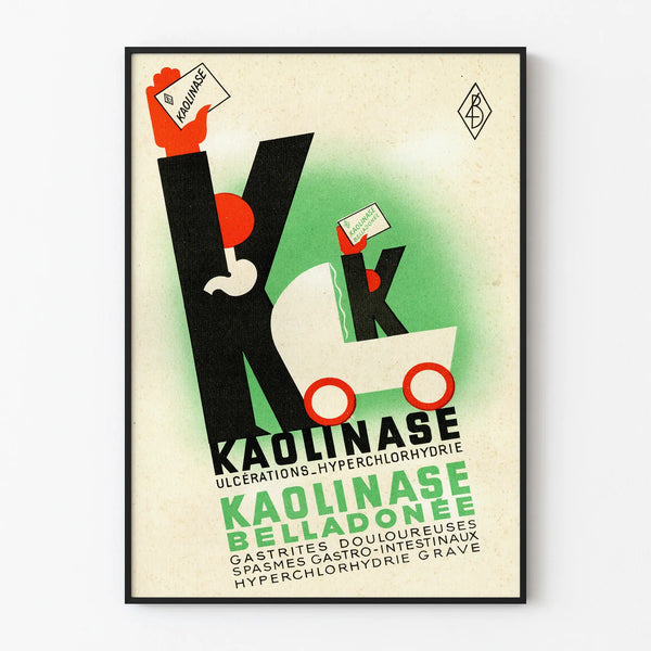 Vintage mainosjuliste Kaolinase - Retro seinäkoristelu Artem Legrand