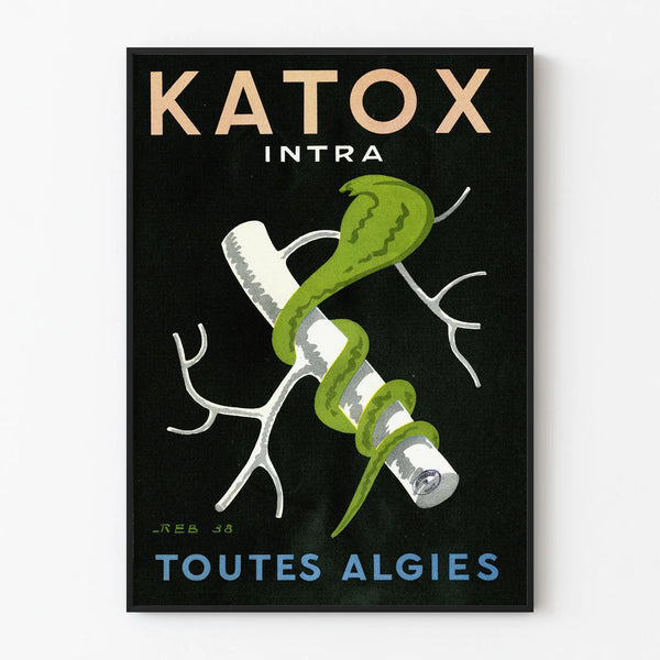 Vintage mainosjuliste Katox levät Intra