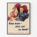 Vintagejuliste Keep Mum - Retro-sisäistämisaiheinen seinäkoristelu