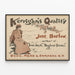 Vintage Juliste Kerrigan's Quality, teos Jane Barlow — kehystetty taideteos seinällä