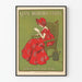 Vintage juliste Kleine Bibliothek Langen - Seinän koristelu lukemiseen