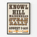Vintage höyrytapahtuman juliste Knowl Hill Maidenhead