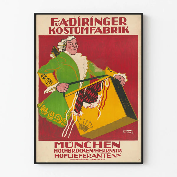 Vintage juliste vanha puku München seinäkoriste