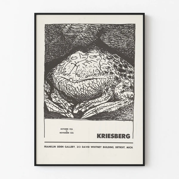 Kriesbergin taiteellinen juliste ravun kuvalla - vintage-seinäkoristelu