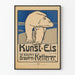 Vintage juliste jääkarhu Kunst-Eis seinäkoristukseen