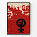 Koristejuliste Feministinen Kvinnefronten Punainen ja Musta