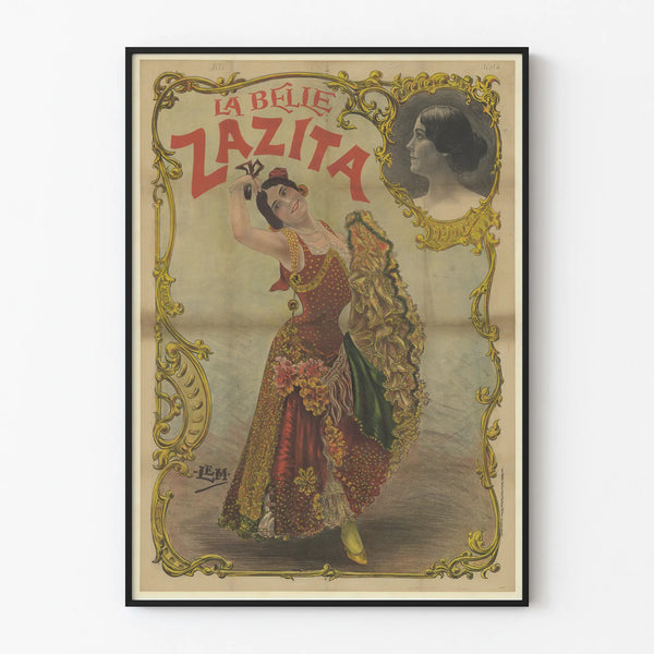 Vintage sisustustuloste La Belle Zazita juhlapuvussa