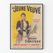 Vintagejuliste Nuori leski romaani, kuvittanut Henri Demesse